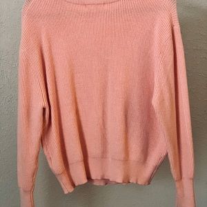 Elodie Peach Crewneck knit Sweater
